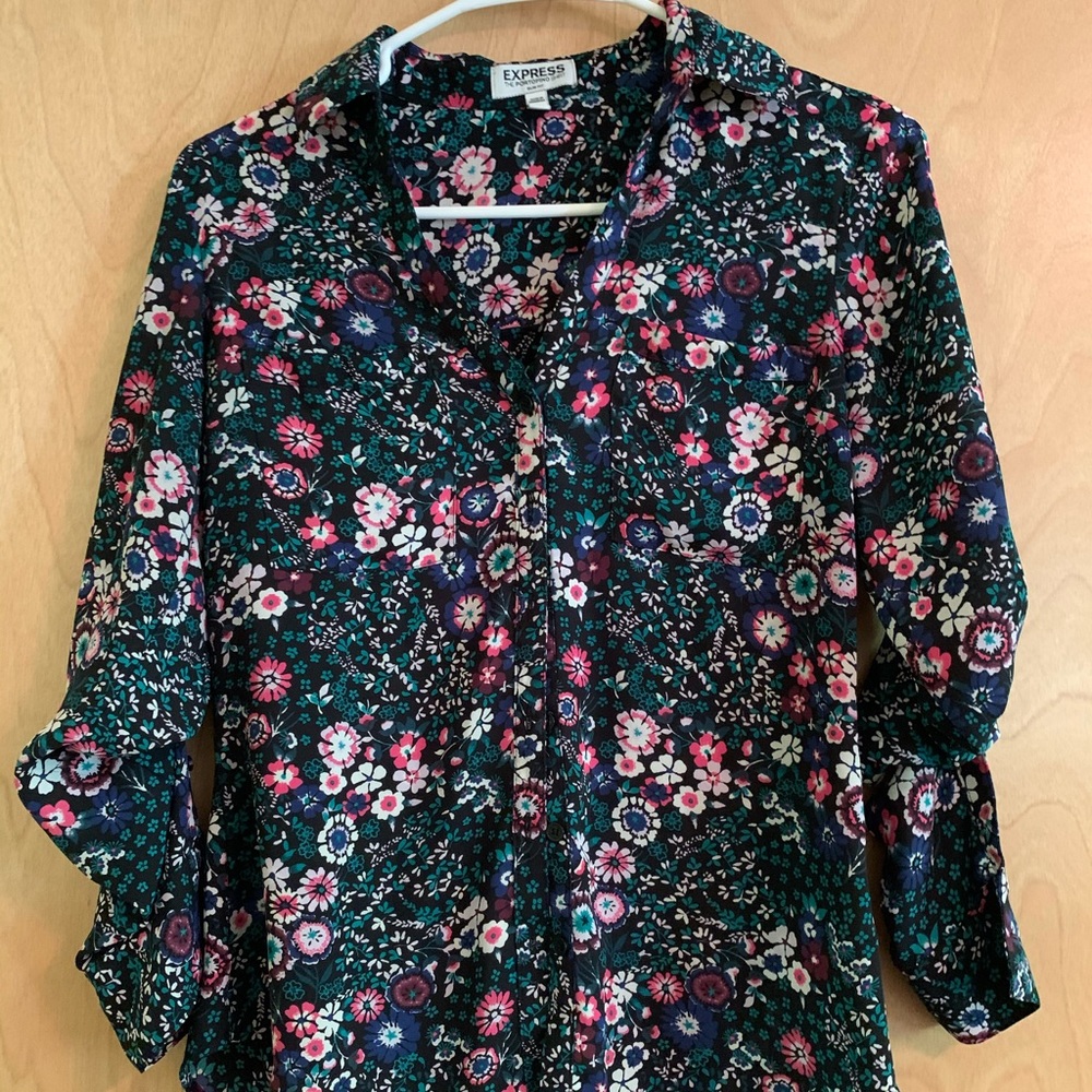 Express slim fit portfino shirt